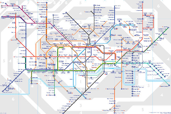 The London Tube Service Map London Boroughs